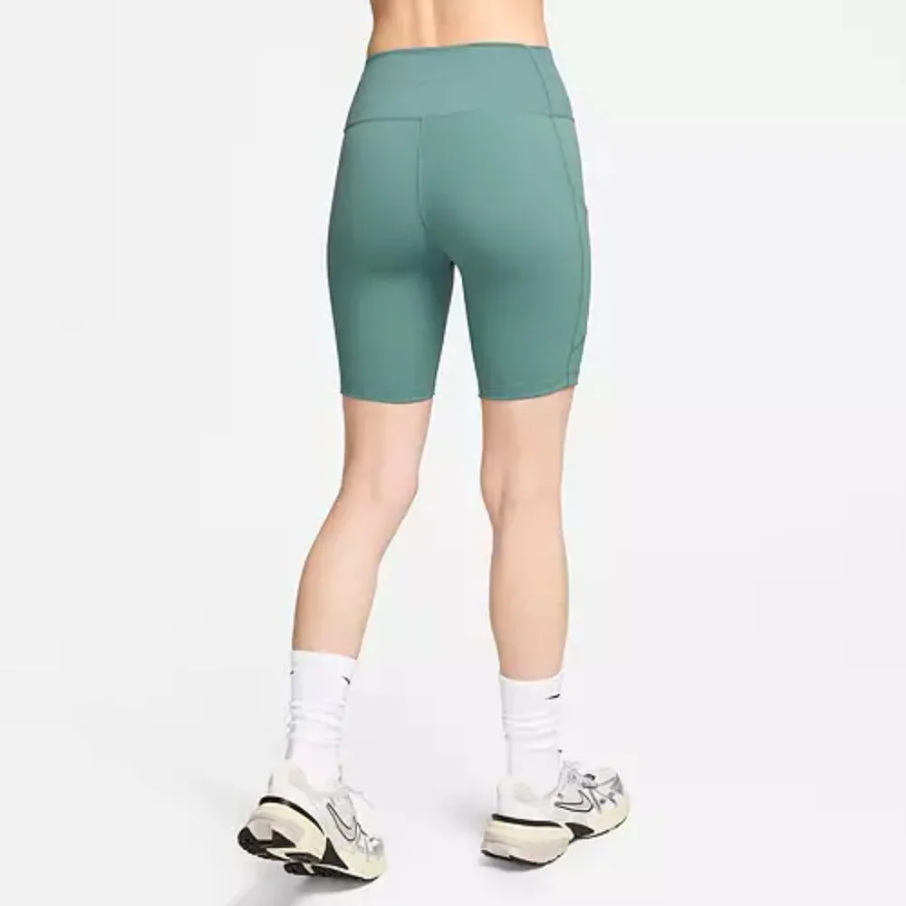 NWT New Nike Womens One High-Waisted 8" Biker Shorts With Pockets Extra Small XS - Picture 3 of 7